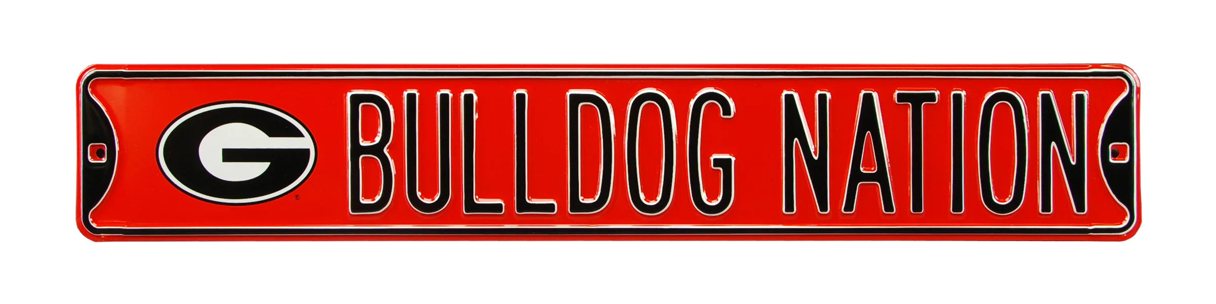Georgia Bulldogs Steel Street Sign with Logo-BULLDOG NATION