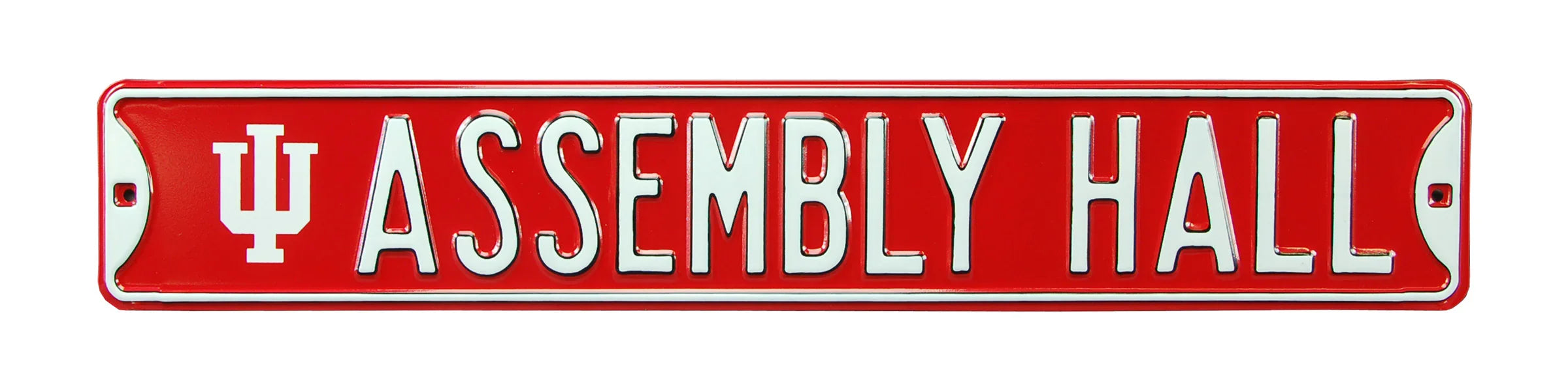Indiana Hoosiers Steel Street Sign with Logo-ASSEMBLY HALL