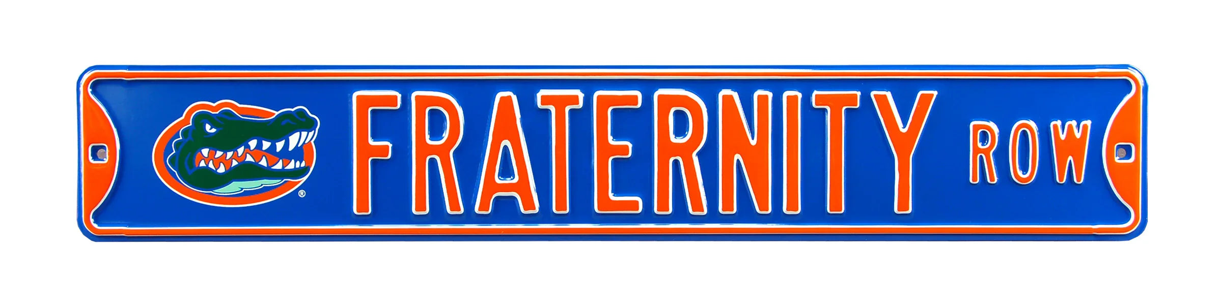 Florida Gators Steel Street Sign with Vintage Logo-FRATERNITY ROW