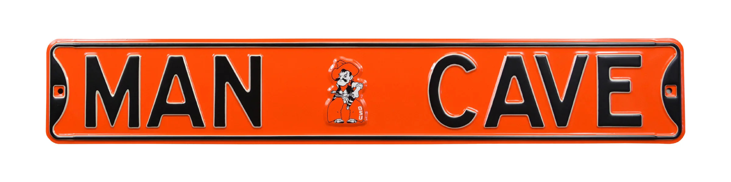 Oklahoma State Cowboys Steel Street Sign with Logo-MAN CAVE