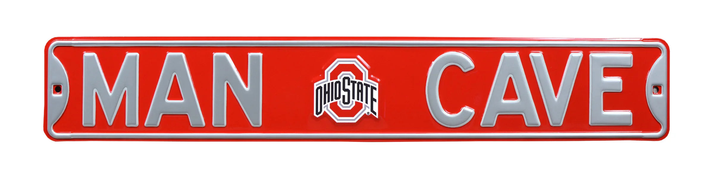 Ohio State Buckeyes Steel Street Sign with Logo-MAN CAVE