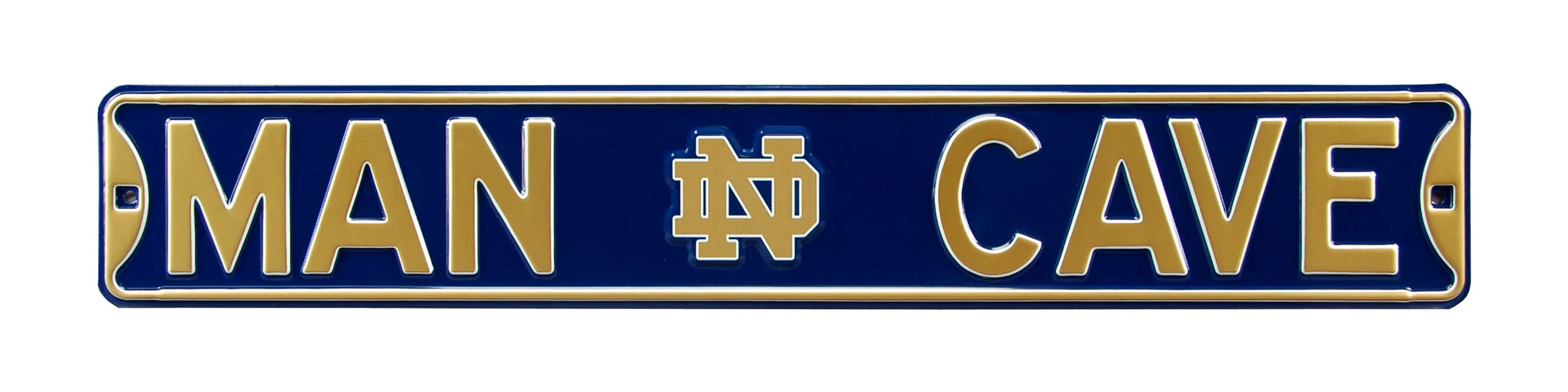 Notre Dame Steel Street Sign with Logo-MAN CAVE