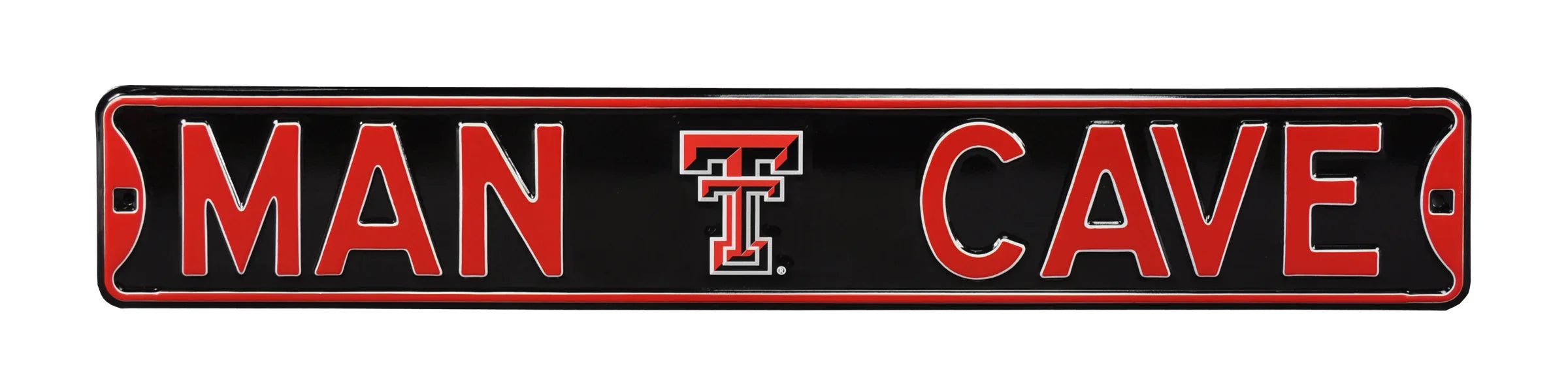 Texas Tech Red Raiders Steel Street Sign with Logo-MAN CAVE