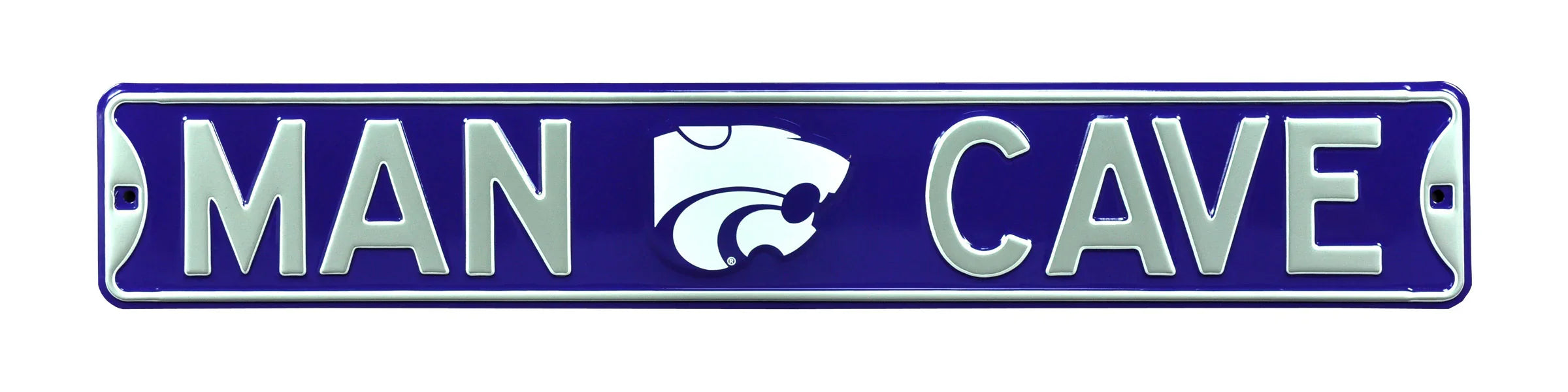 Kansas State Wildcats Steel Street Sign with Logo-MAN CAVE