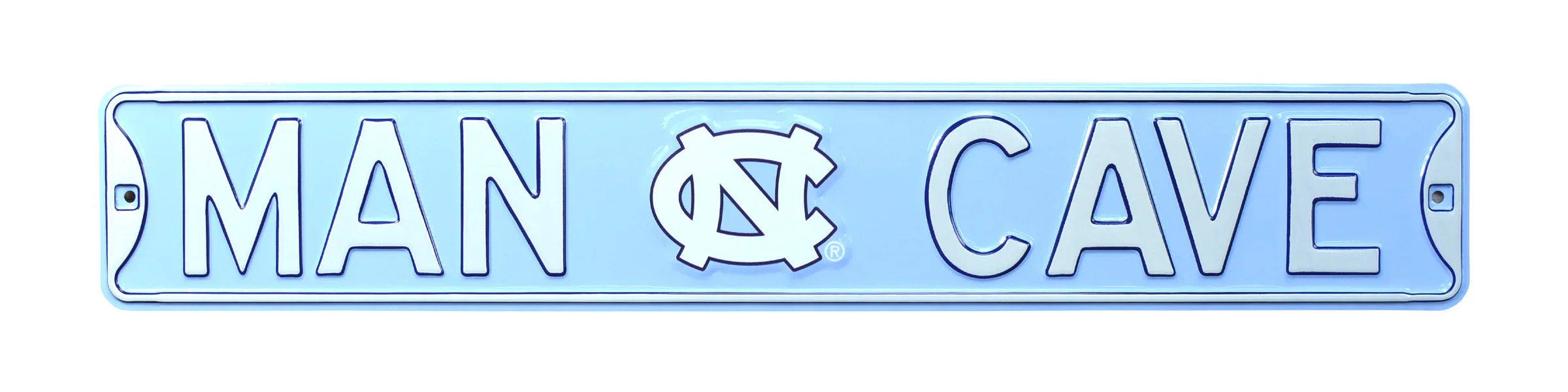 North Carolina Tar Heels Steel Street Sign with Logo-MAN CAVE