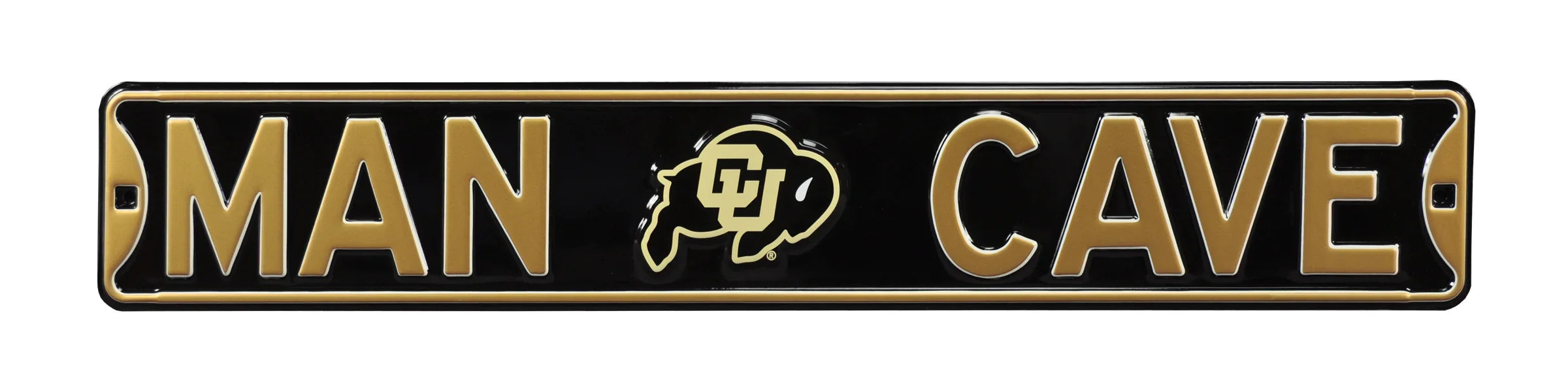 Colorado Buffaloes Steel Street Sign with Logo-MAN CAVE