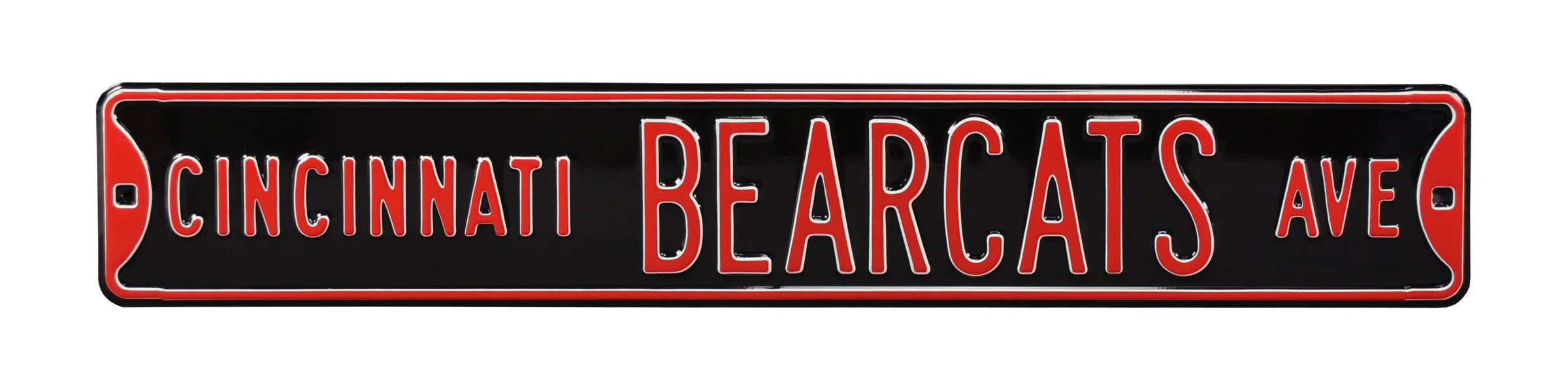 Cincinnati Bearcats Steel Street Sign-CINCINNATI BEARCATS AVE