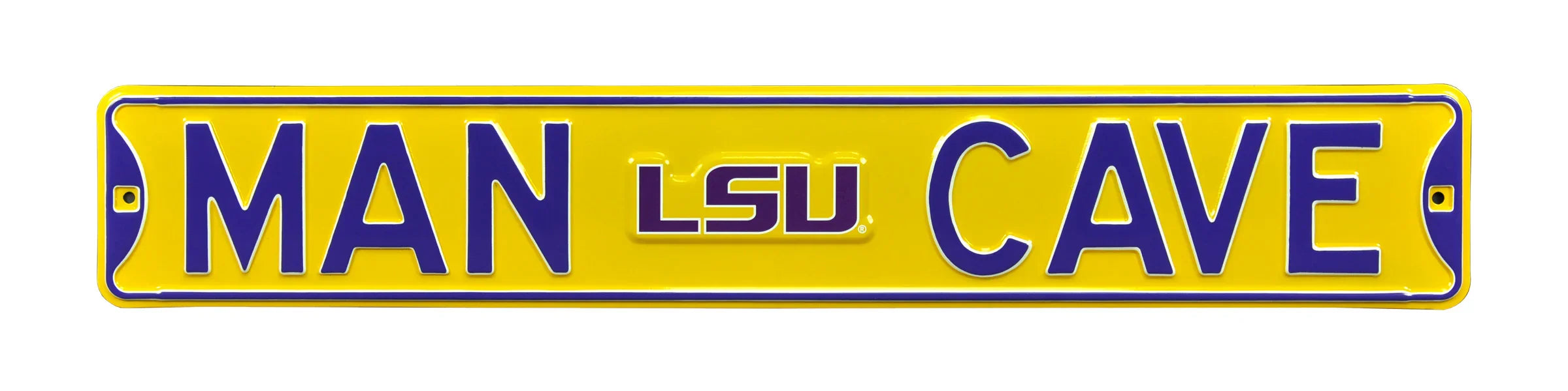 LSU Tigers Steel Street Sign with Logo-MAN CAVE