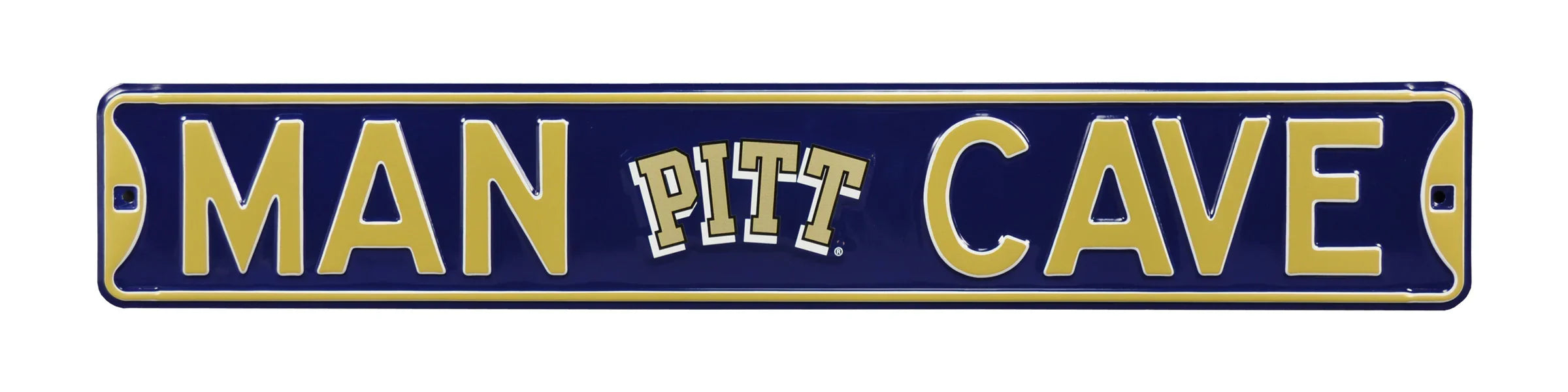 Pittsburgh Panthers Steel Street Sign with Vintage Logo-MAN CAVE