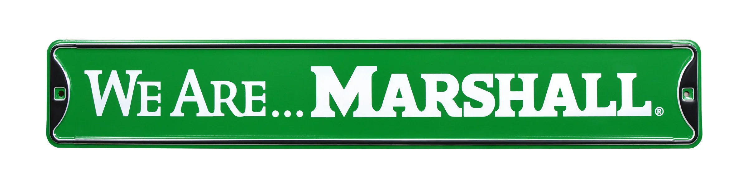 Marshall Steel Street Sign with Logo-WE ARE MARSHALL