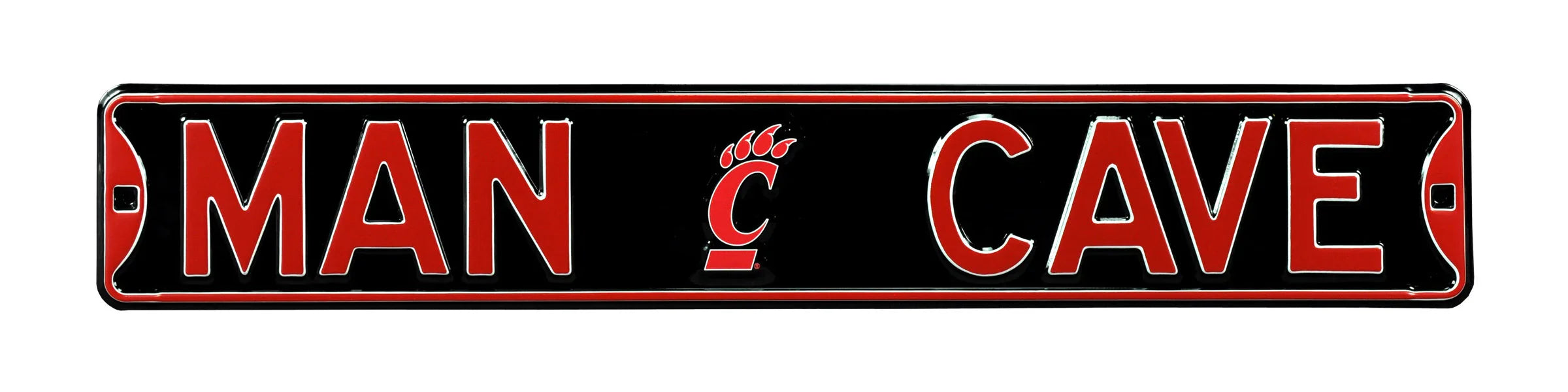 Cincinnati Bearcats Steel Street Sign with Logo-MAN CAVE
