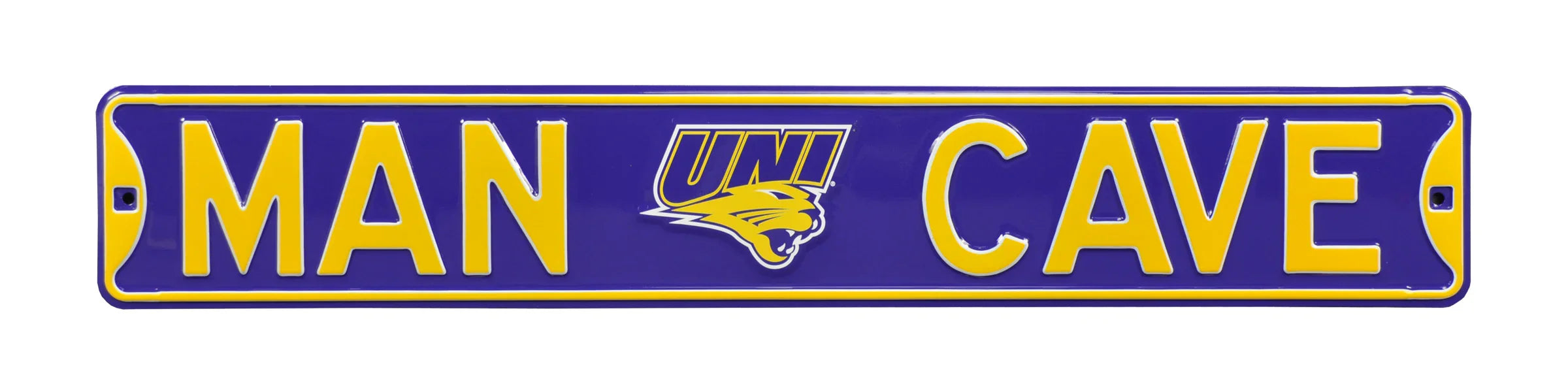 Northern Iowa Steel Street Sign with Logo-MAN CAVE
