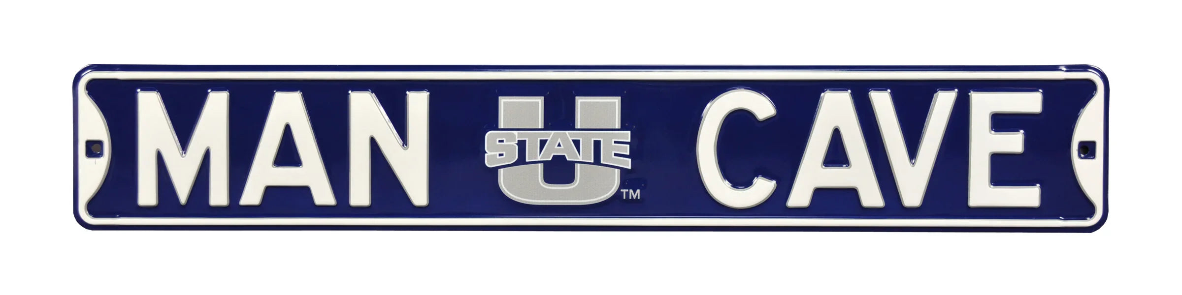 Utah State Aggies Steel Street Sign with Logo-MAN CAVE
