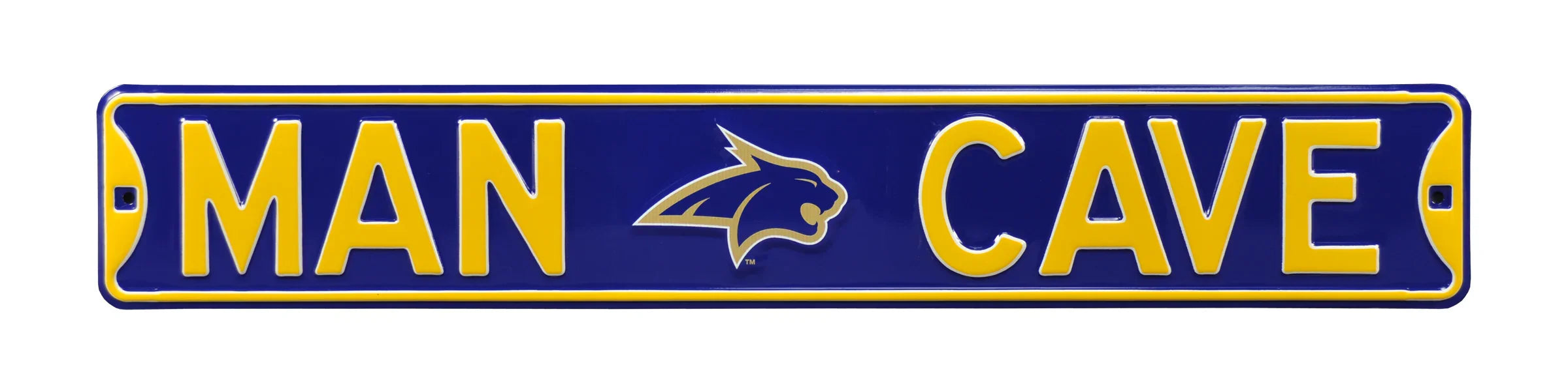 Montana State Steel Street Sign with Logo-MAN CAVE