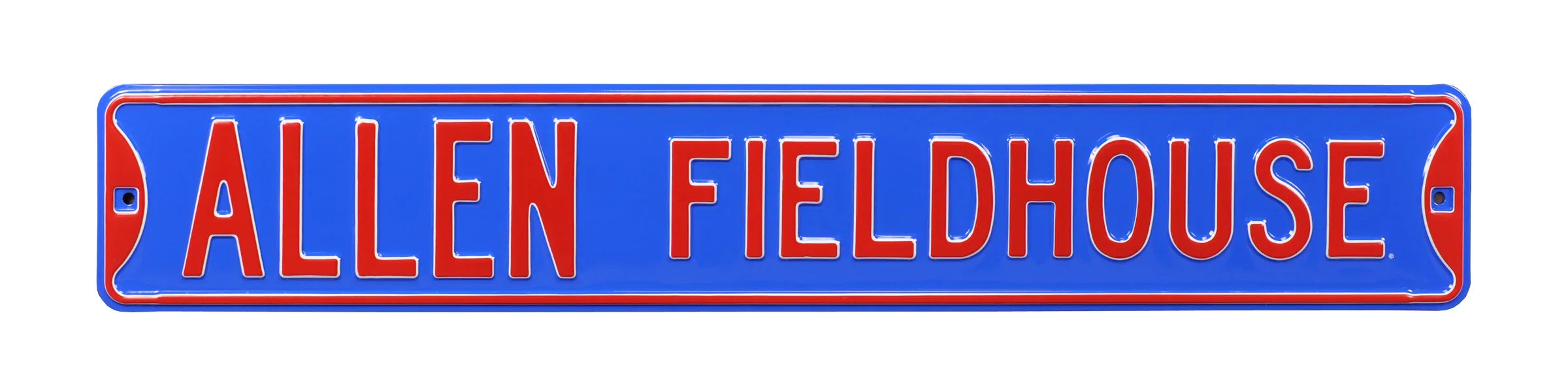 Kansas Jayhawks Steel Street Sign-ALLEN FIELDHOUSE