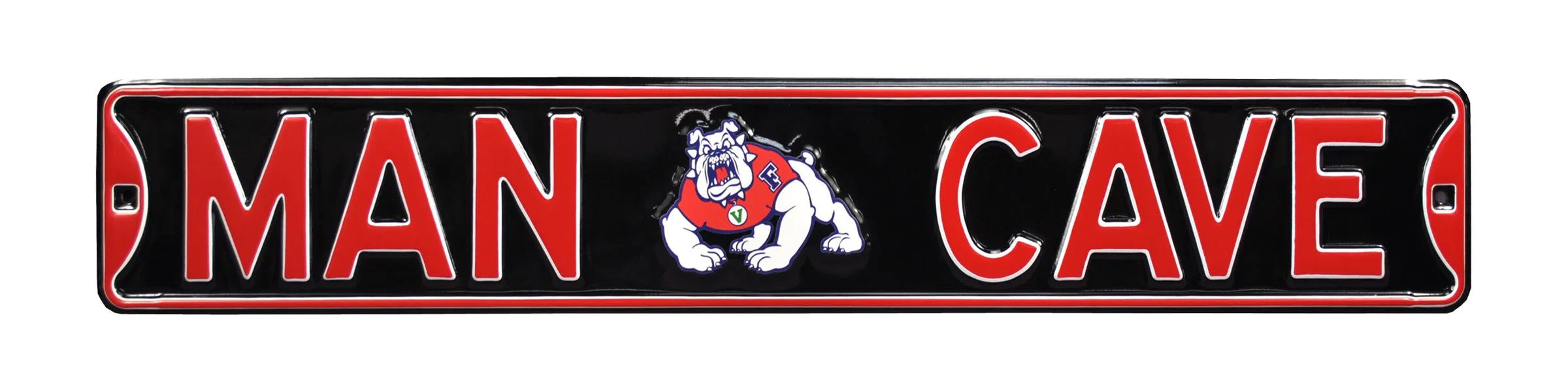 Fresno State Steel Street Sign with Logo-MAN CAVE