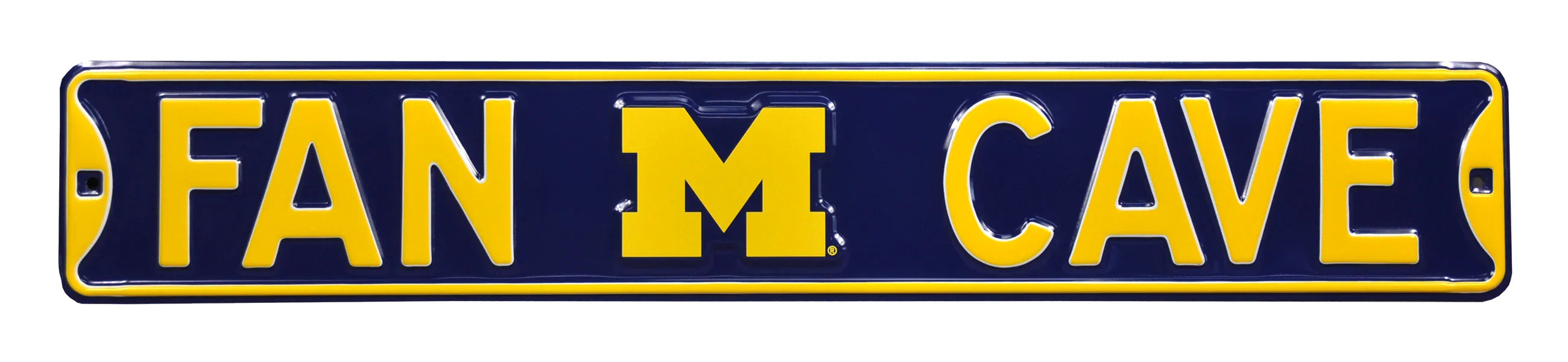 Michigan Wolverines Steel Street Sign with Logo-FAN CAVE