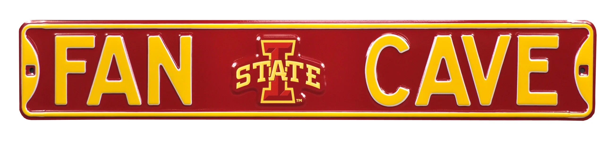 Iowa State Cyclones Steel Street Sign with Logo-FAN CAVE
