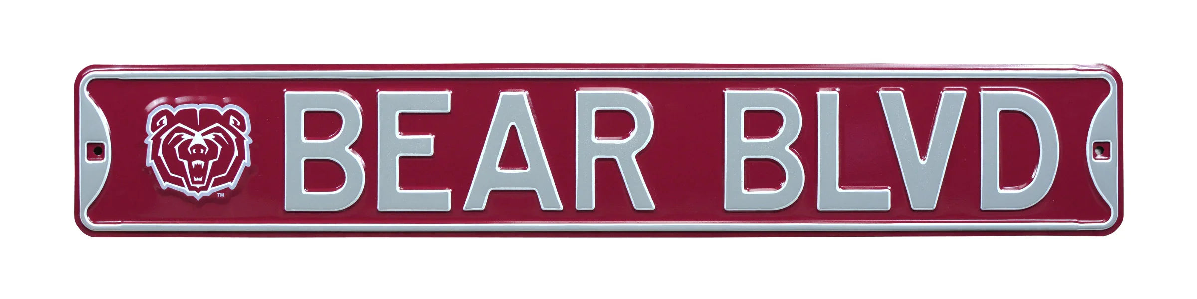 Missouri State Bears Steel Street Sign with Logo-BEAR BLVD