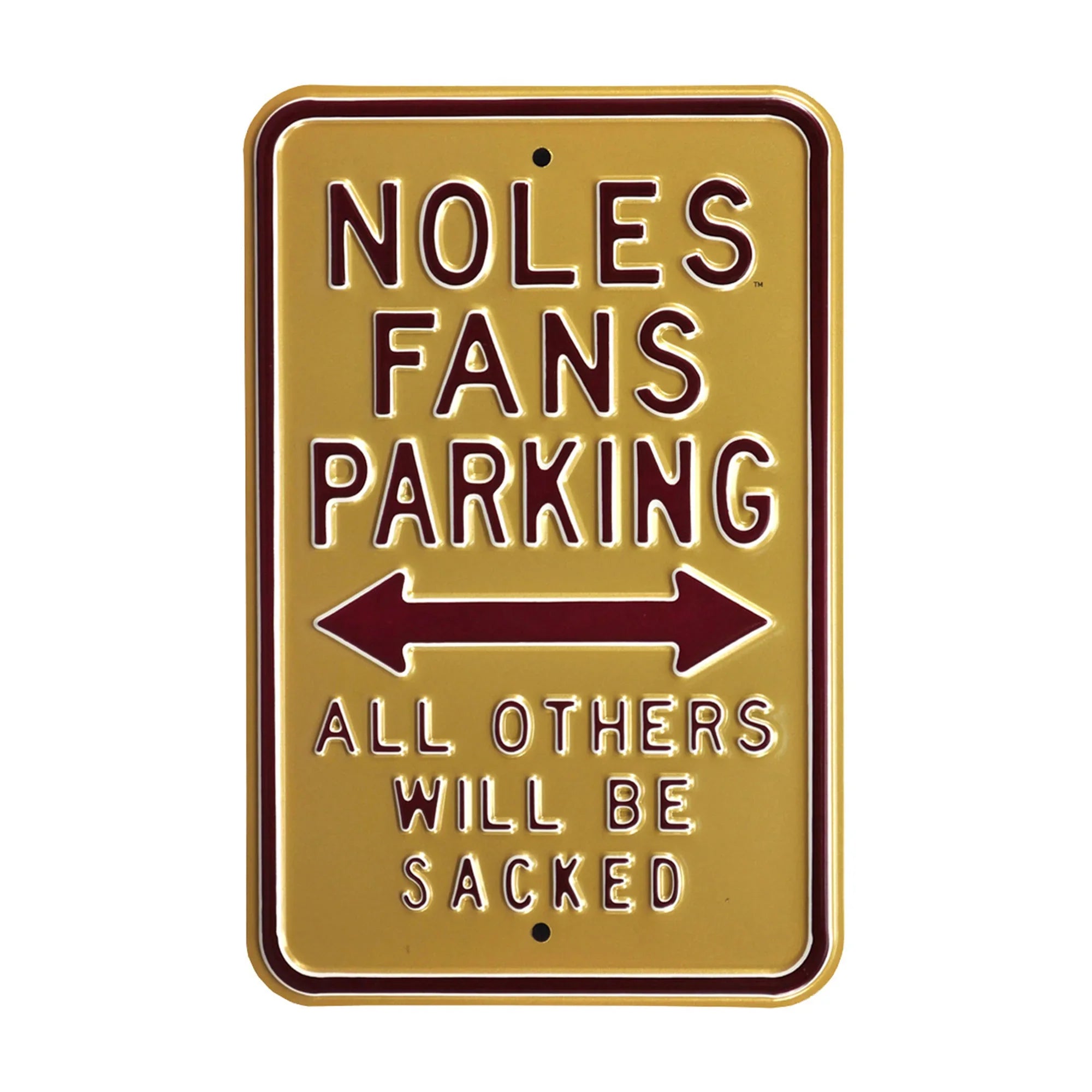 Florida State Seminoles Steel Parking Sign-All Others Sacked