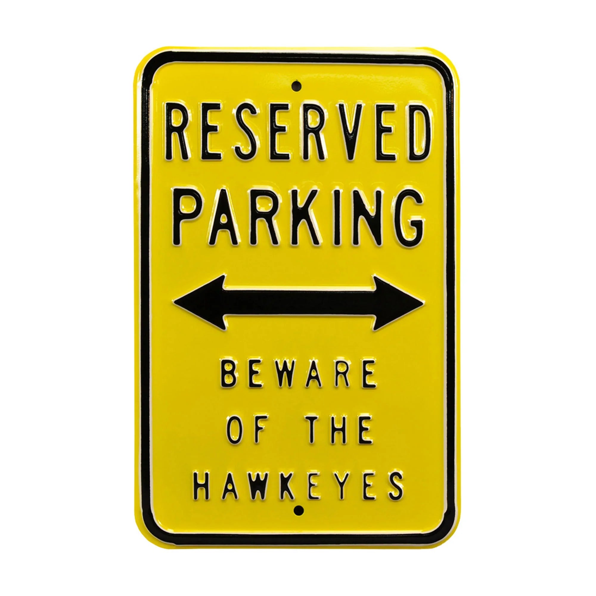 Iowa Hawkeyes Steel Parking Sign-Reserved