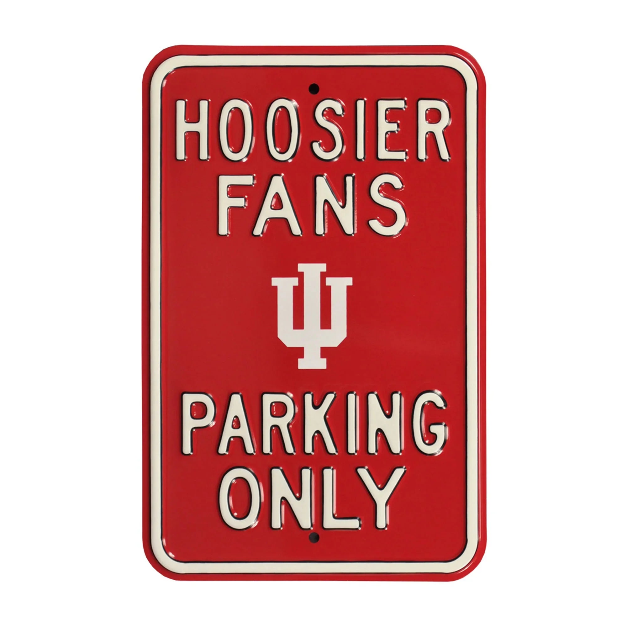 Indiana Hoosiers Steel Parking Sign-Hoosier Fans logo
