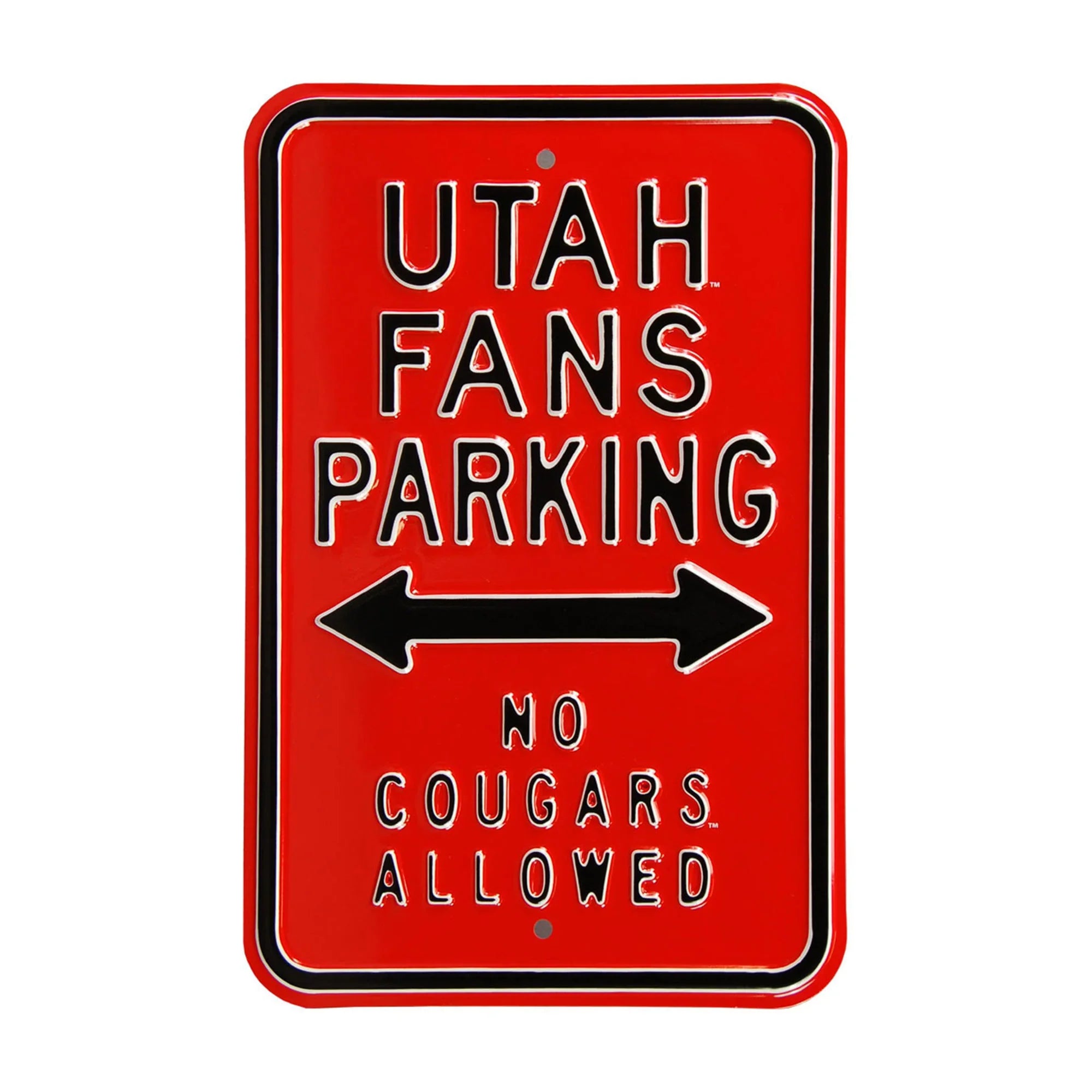 Utah Utes Steel Parking Sign-No Cougars
