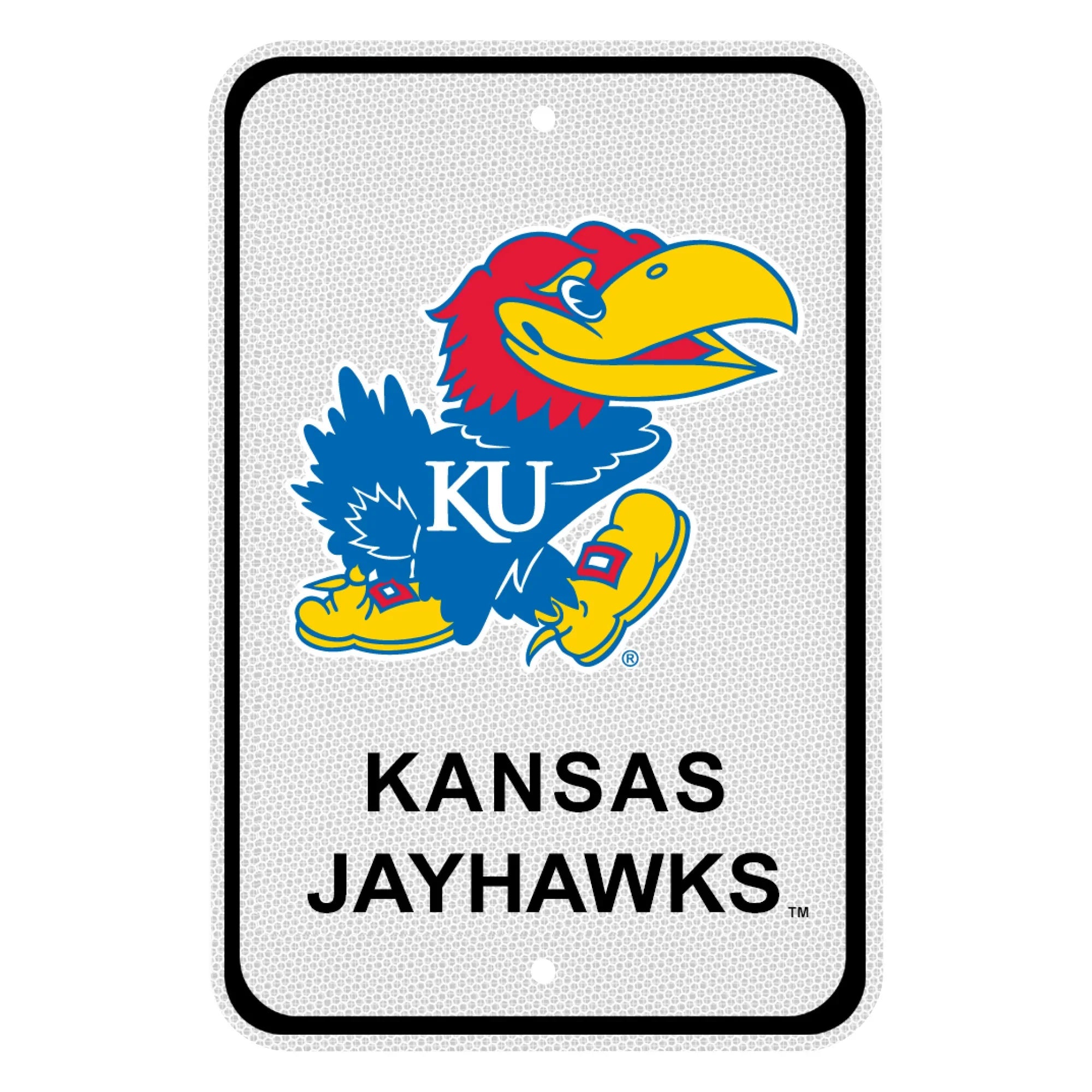 Kansas Jayhawks  Reflective Aluminum Parking Sign