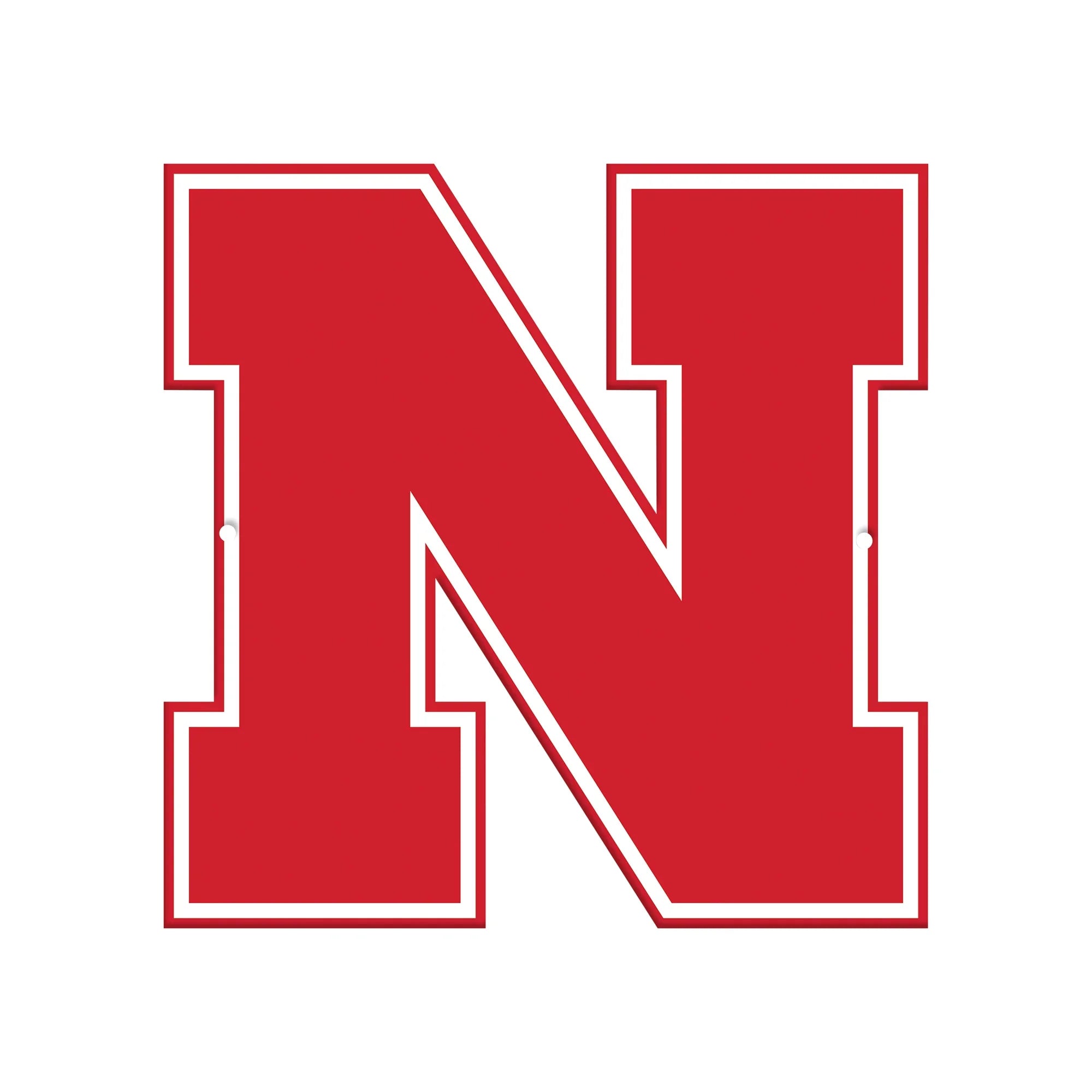 Nebraska Cornhuskers Laser Cut Steel Logo Spirit Size-Primary Logo