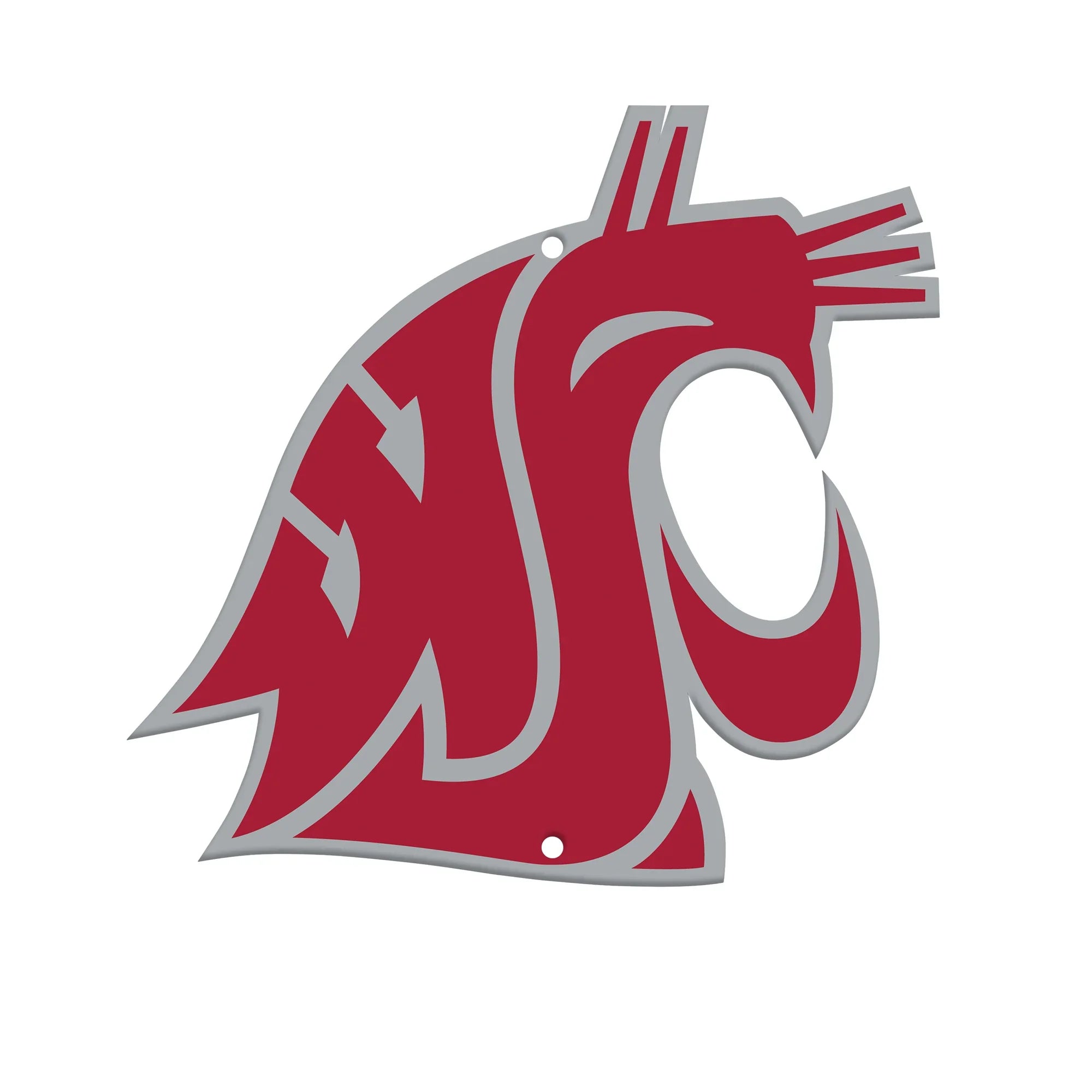 Washington State Cougars Laser Cut Steel Logo Spirit Size-Primary Logo