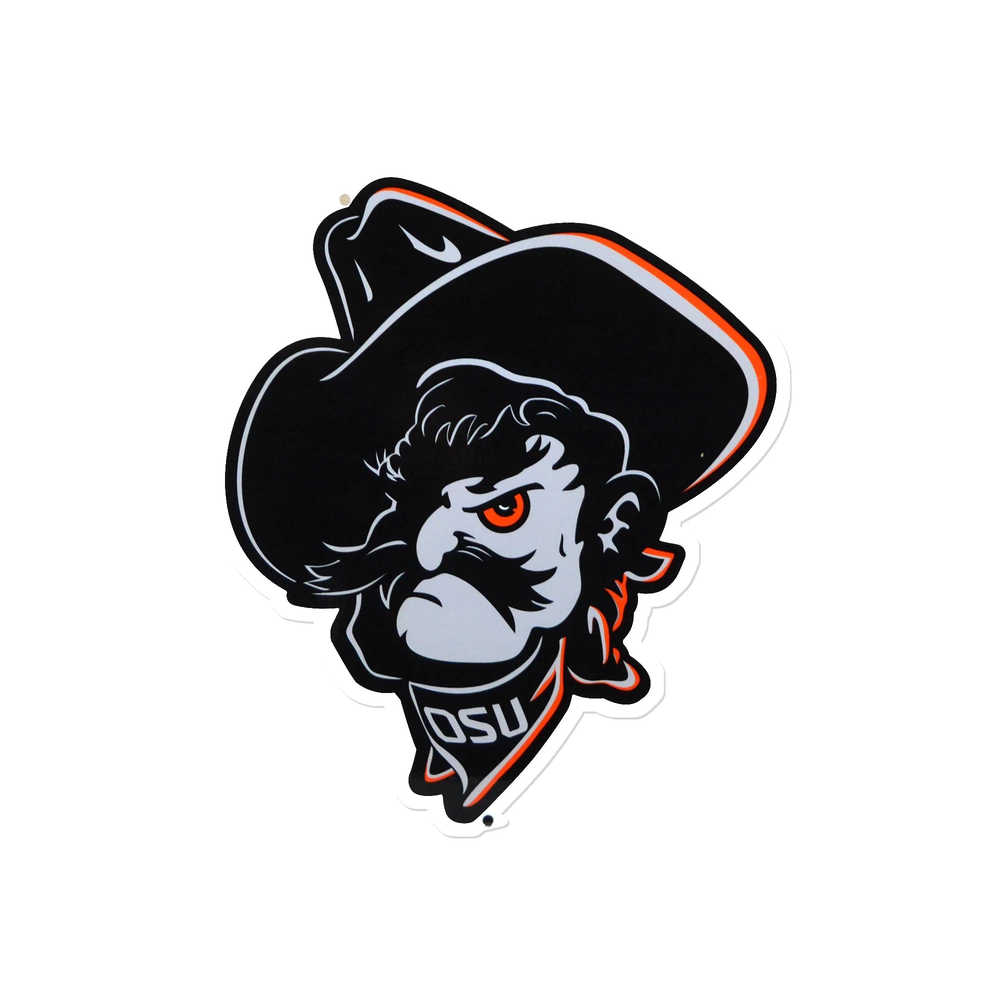 Oklahoma State Cowboys Laser Cut Steel Logo Spirit Size-Shadow Pete