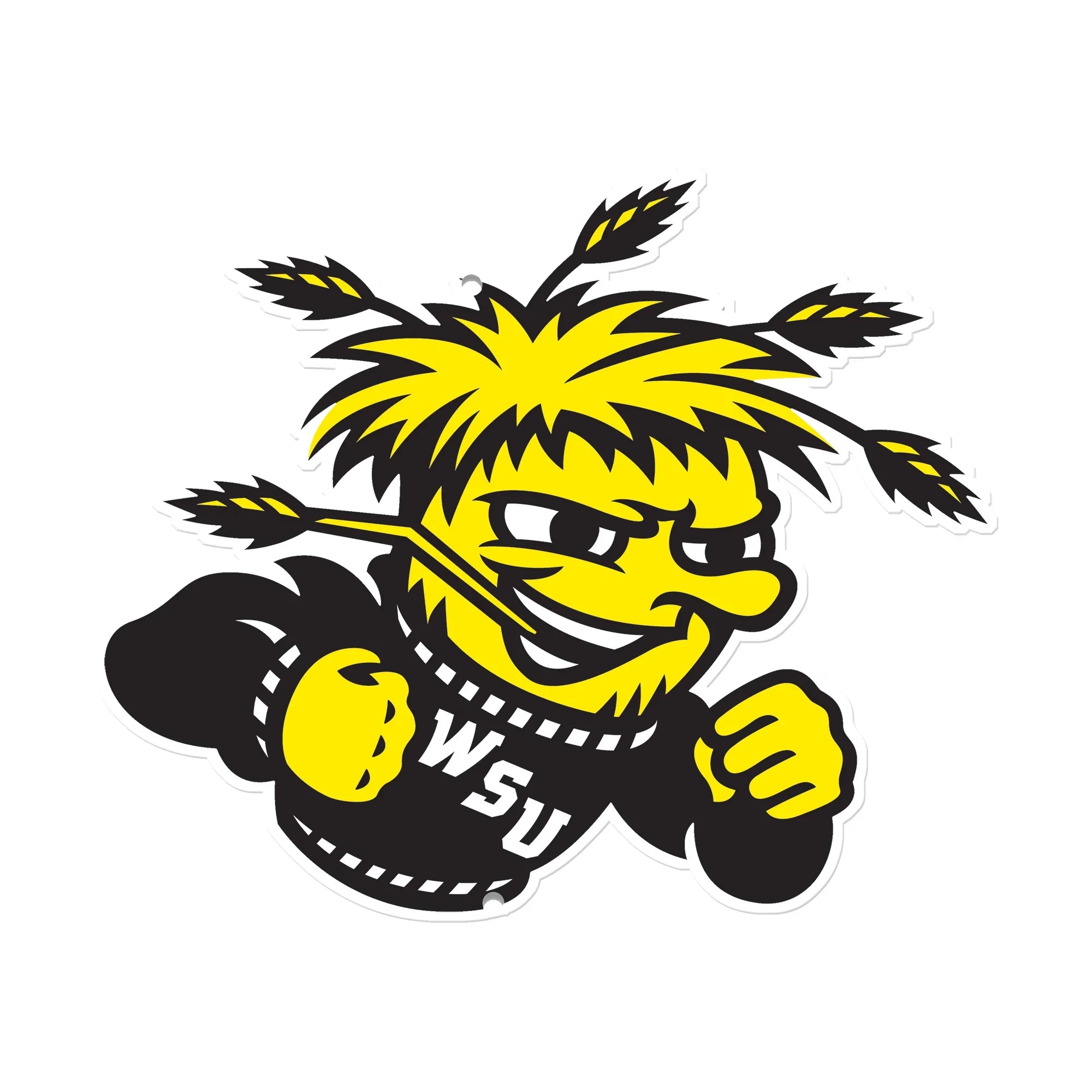 Wichita State Shockers Laser Cut Steel Logo Spirit Size-Primary Logo