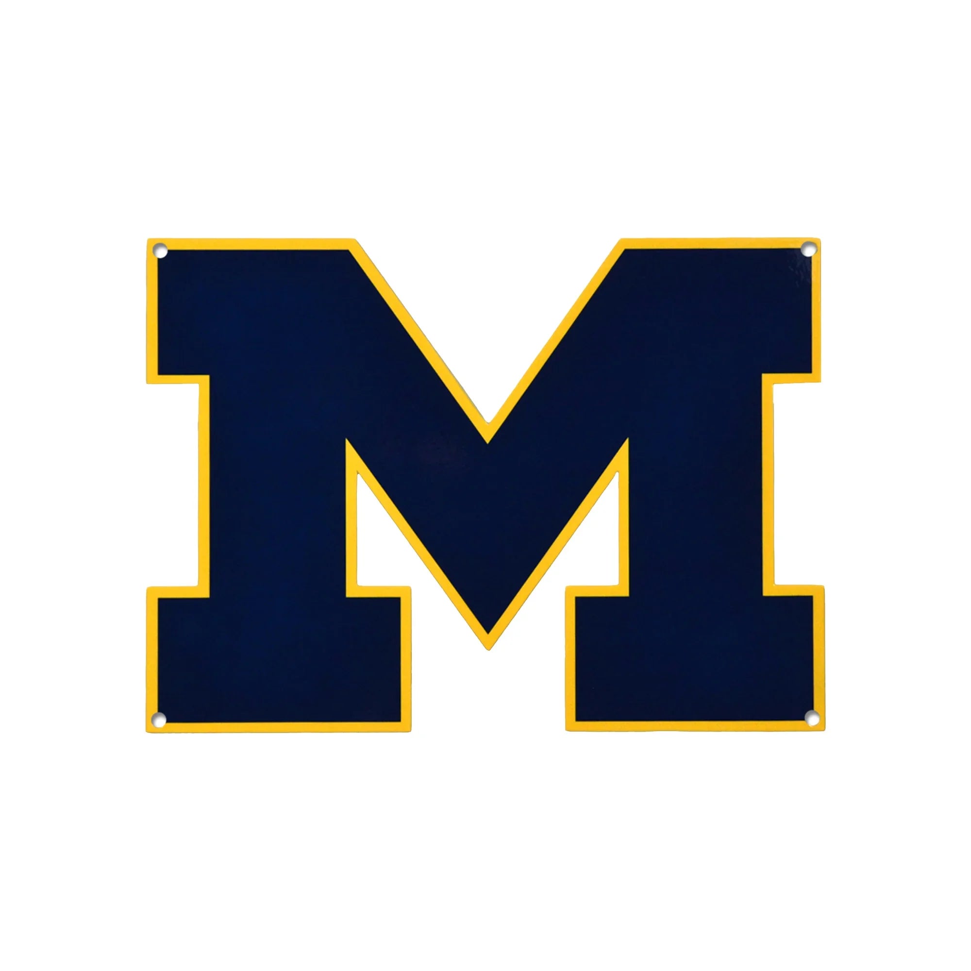 Michigan Wolverines Laser Cut Steel Logo Spirit Size-Primary Logo Navy