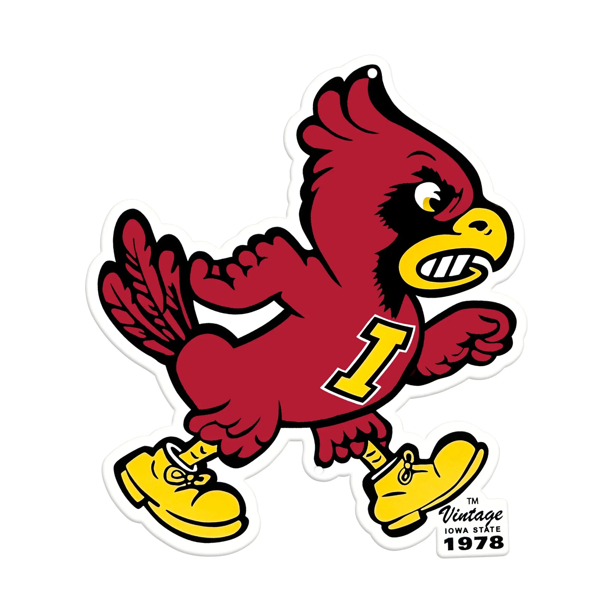 Iowa State Cyclones Laser Cut Steel Logo Spirit Size-Walking Cy 1978 Vintage