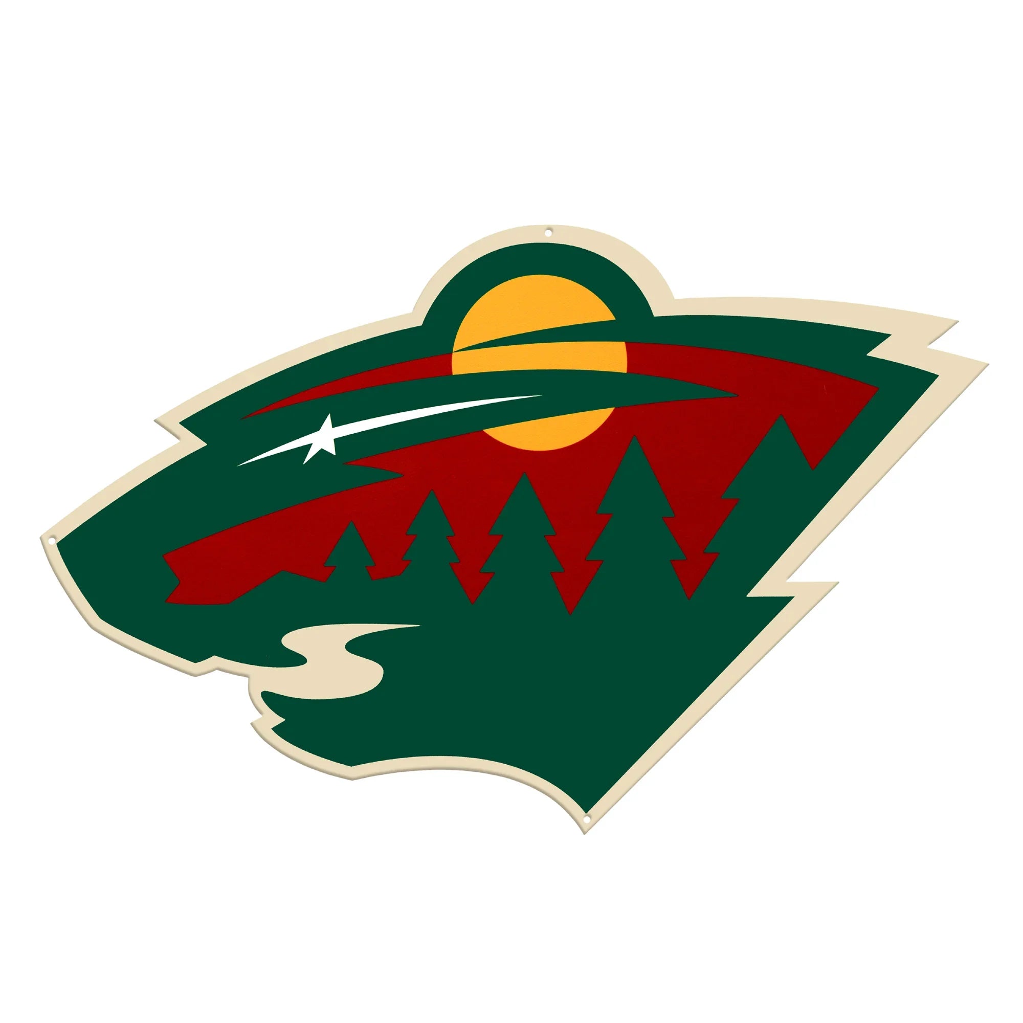 Minnesota Wild Laser Cut Steel Logo Spirit Size-Primary Logo