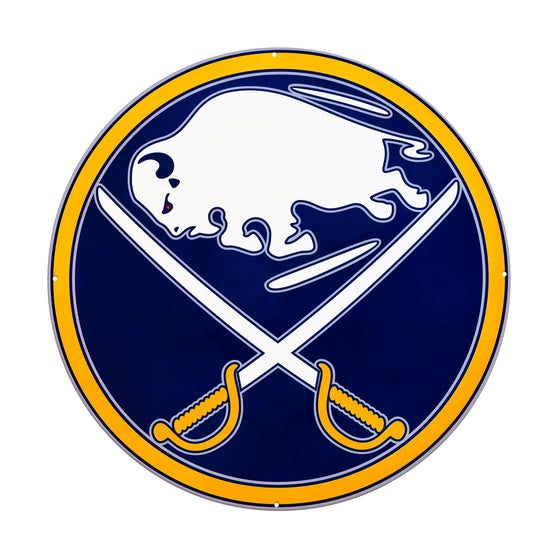 Buffalo Sabres Laser Cut Steel Logo Statement Size-Primary Logo