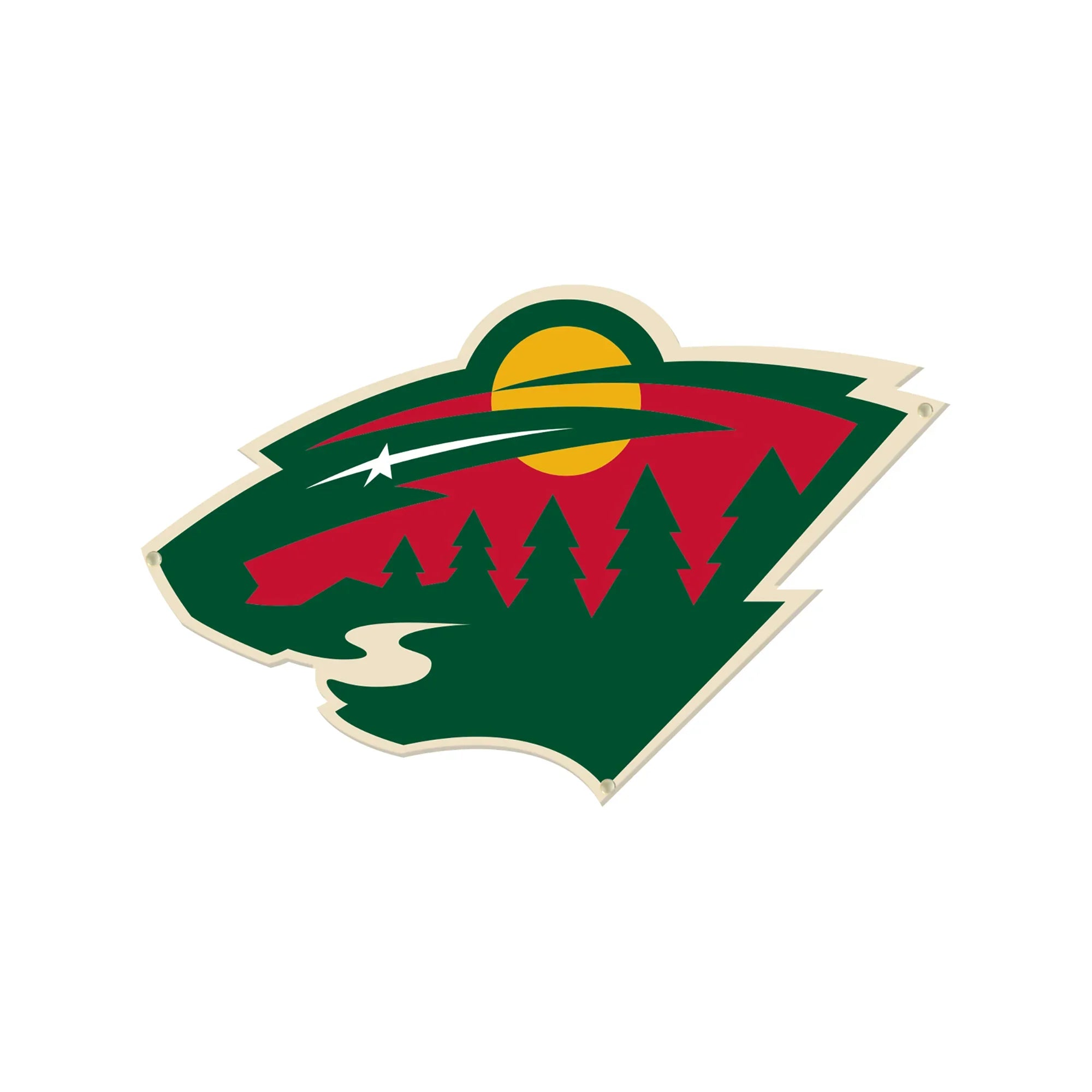 Minnesota Wild Laser Cut Steel Logo Statement Size-Primary Logo