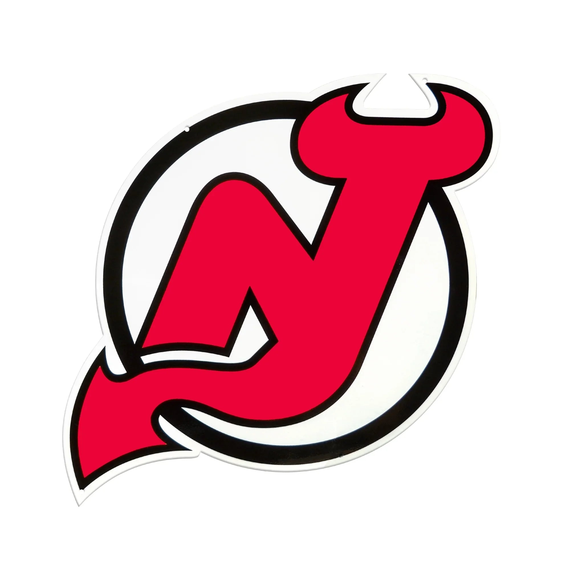 New Jersey Devils Laser Cut Steel Logo Statement Size-Primary Logo