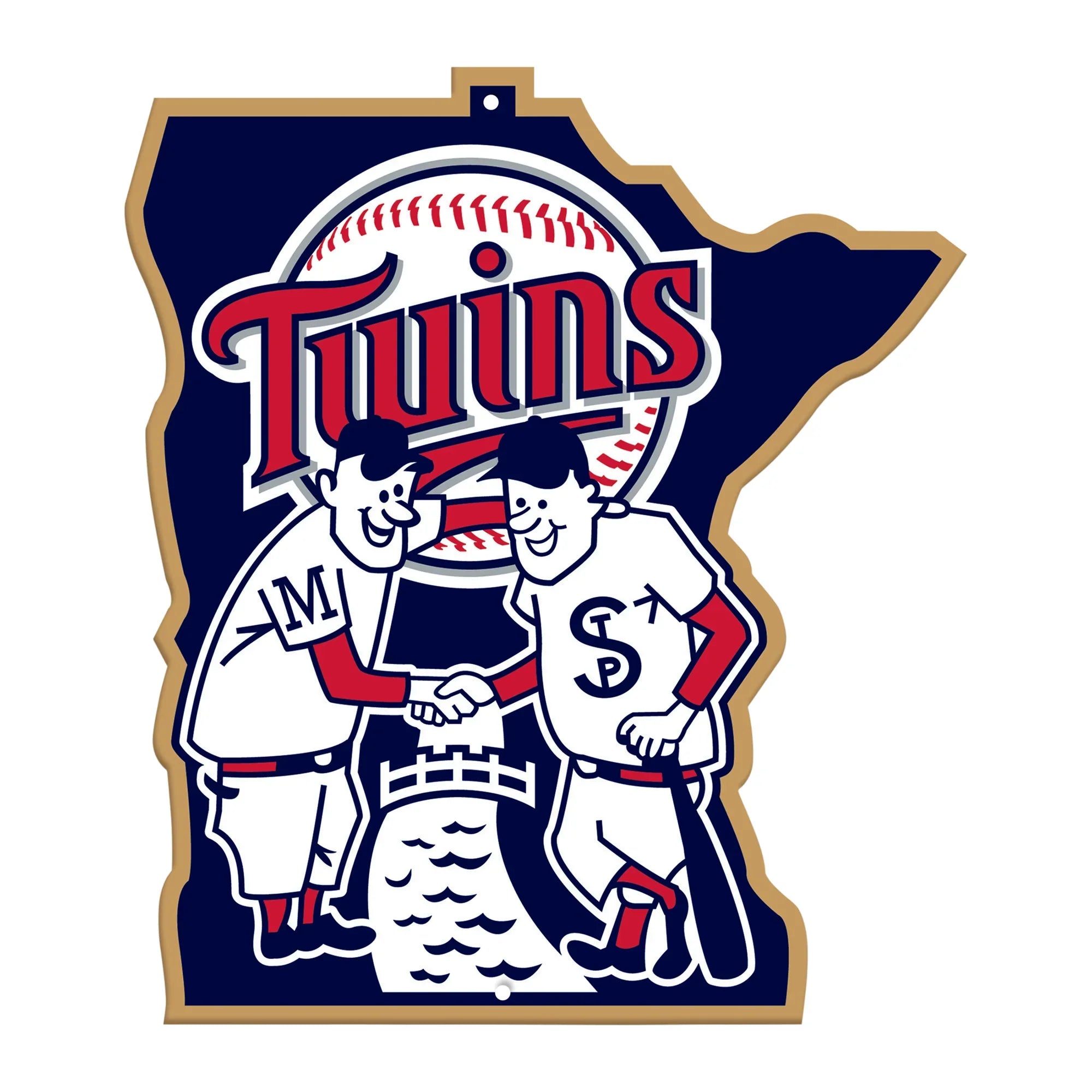 Minnesota Twins Laser Cut Steel Logo Spirit Size-Minnie & Paul