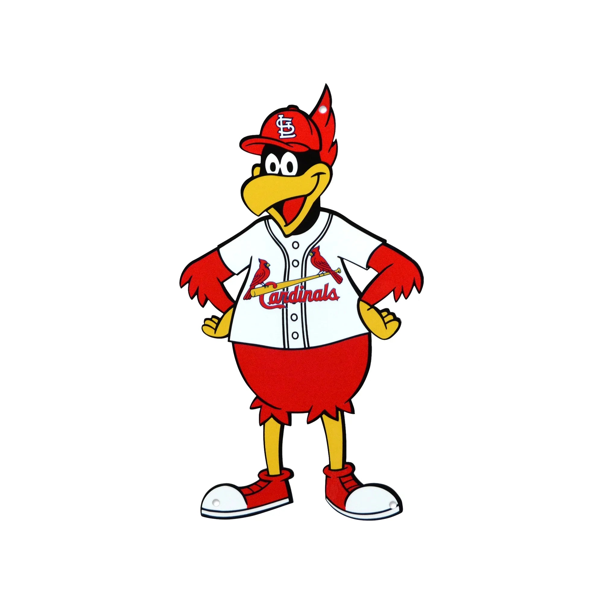St Louis Cardinals Laser Cut Steel Logo Spirit Size-Fredbird Standing
