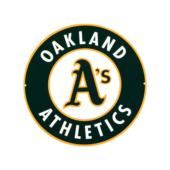 Oakland Athletics Laser Cut Steel Logo Spirit Size-Circle Logo
