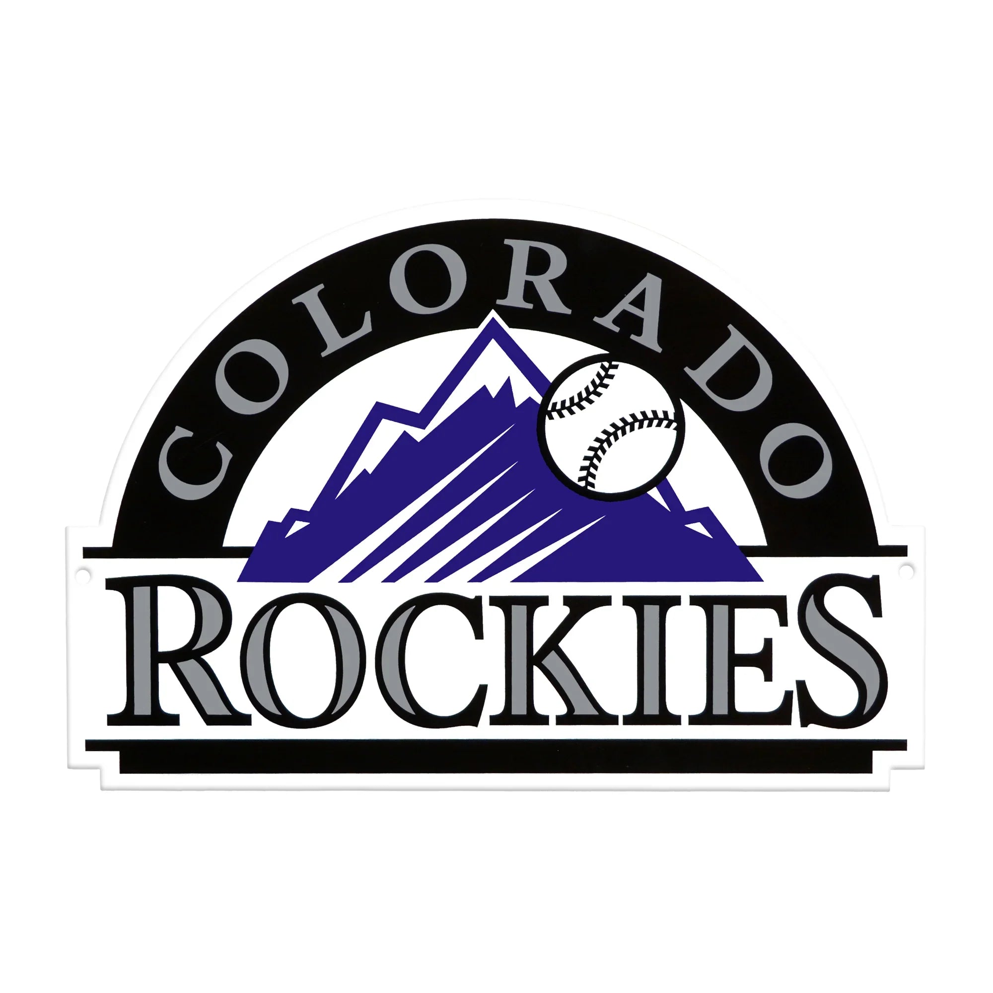 Colorado Rockies Laser Cut Steel Logo Spirit Size-Primary Logo
