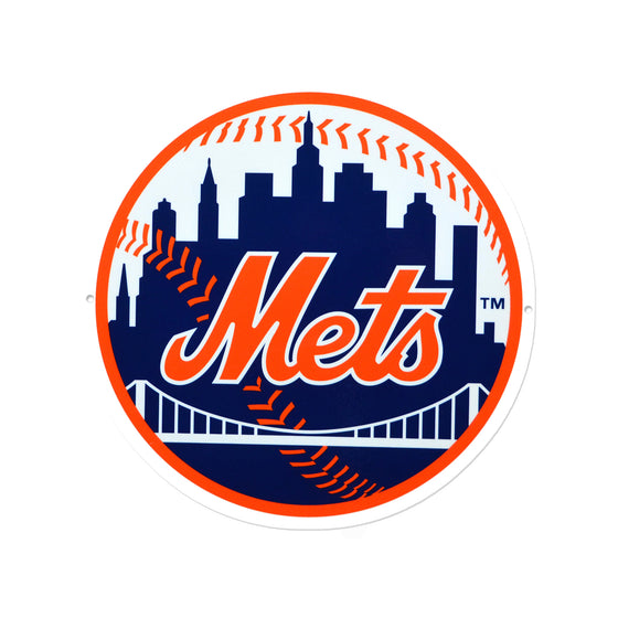 New York Mets Laser Cut Steel Logo Spirit Size-Primary Logo