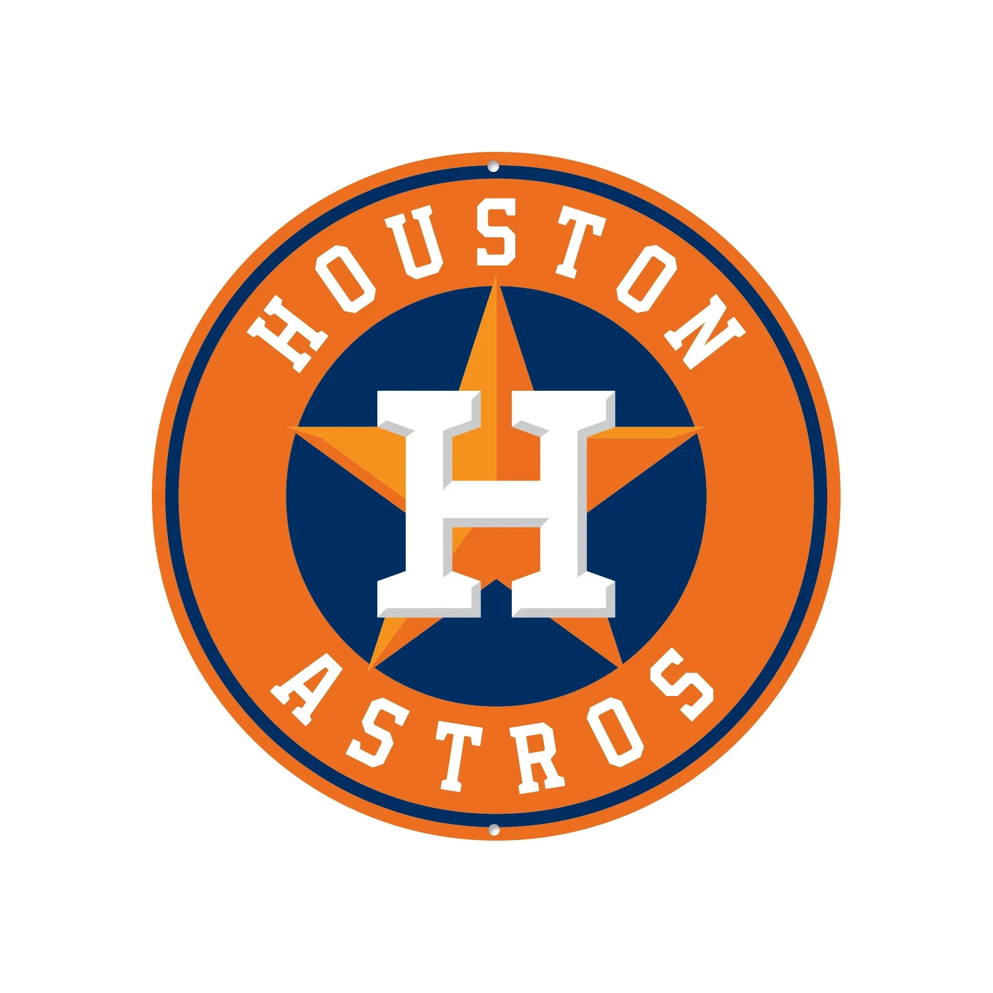 Houston Astros Laser Cut Steel Logo Spirit Size-Astros Orange