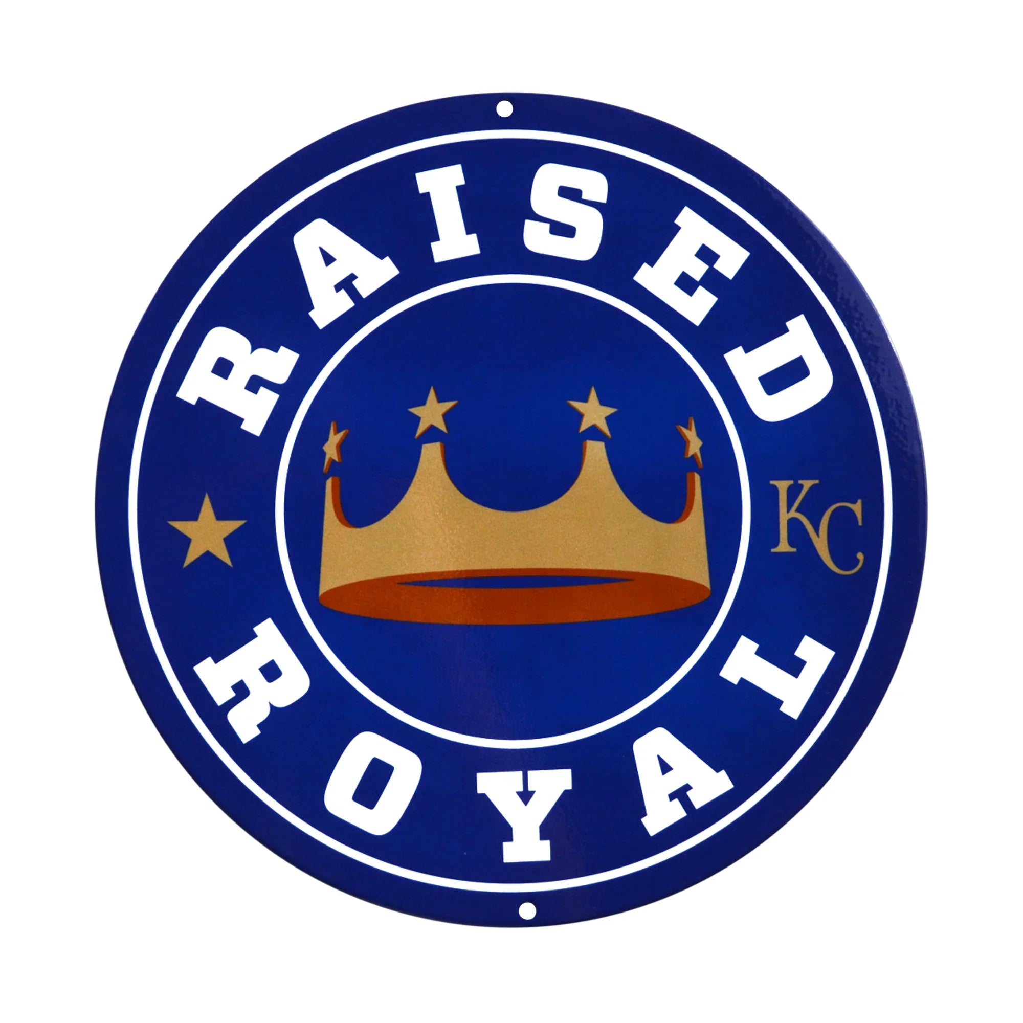 Kansas City Royals Laser Cut Steel Logo Spirit Size-Raised Royal