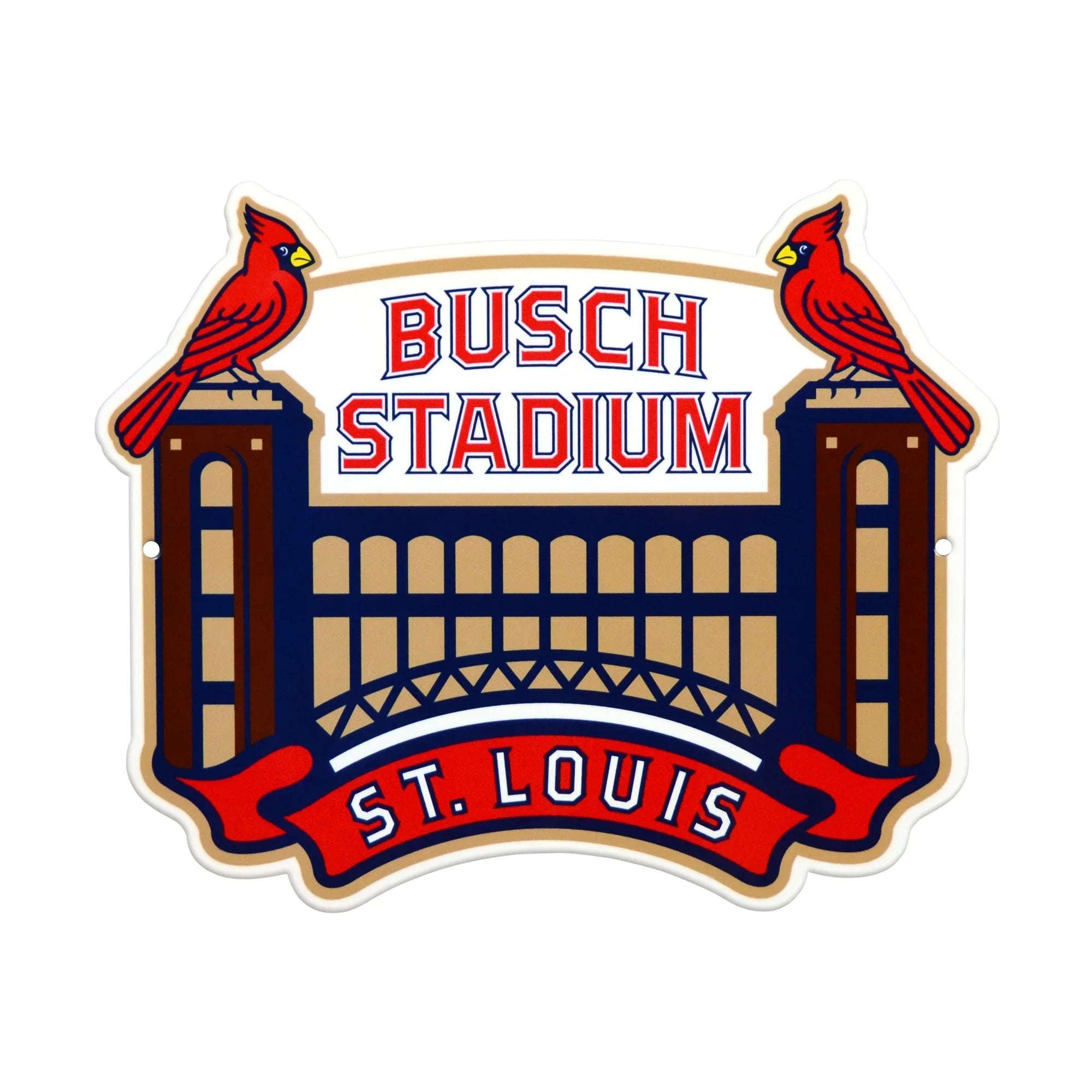 St Louis Cardinals Laser Cut Steel Logo Spirit Size-Busch Stadium