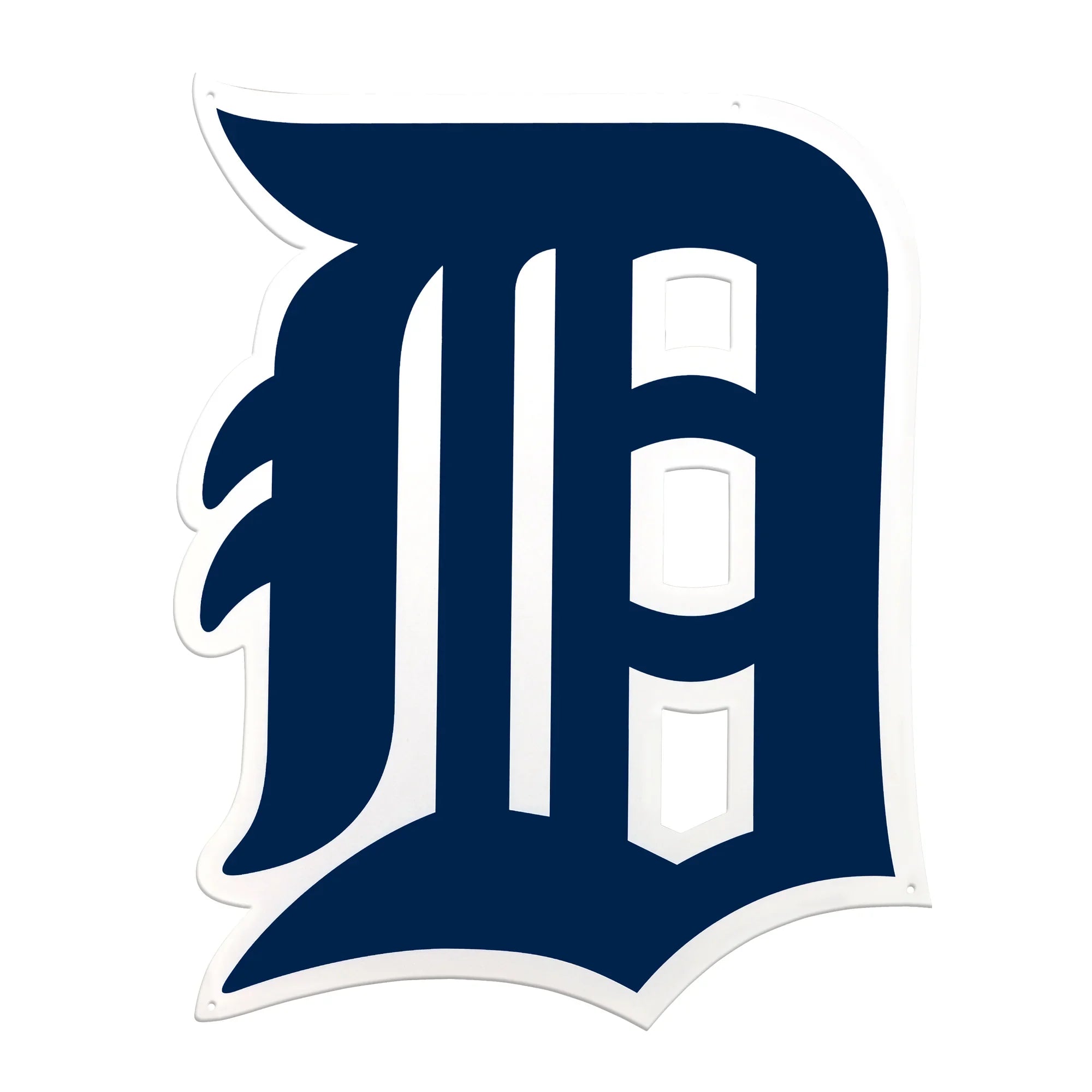 Detroit Tigers Laser Cut Steel Logo Statement Size-Gothic D