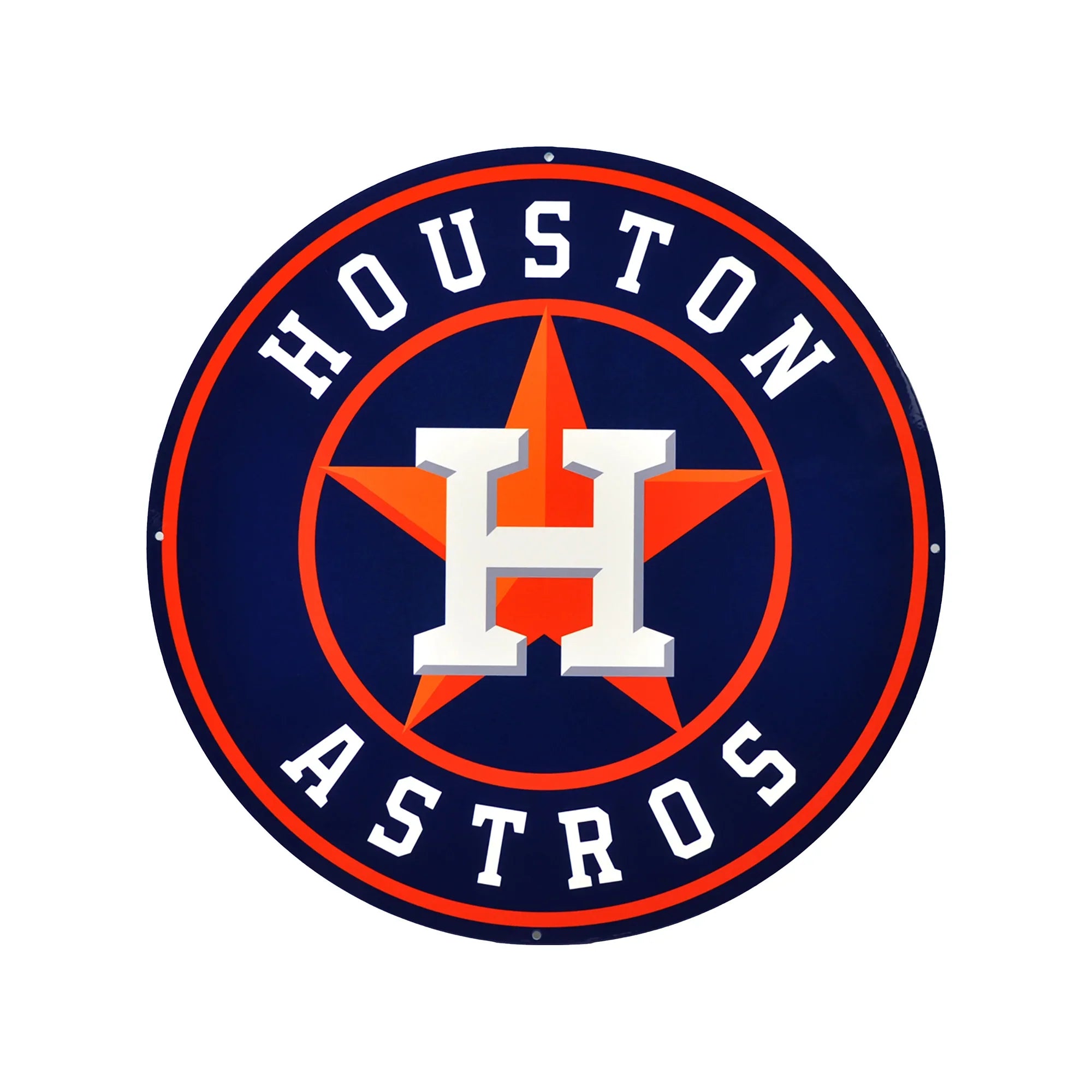 Houston Astros Laser Cut Steel Logo Statement Size-Navy Logo