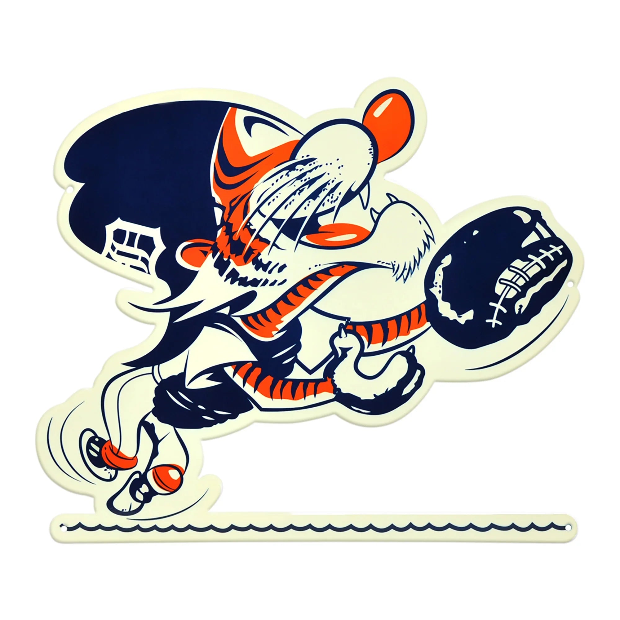 Detroit Tigers Laser Cut Steel Logo Statement Size-Catcher Kitty