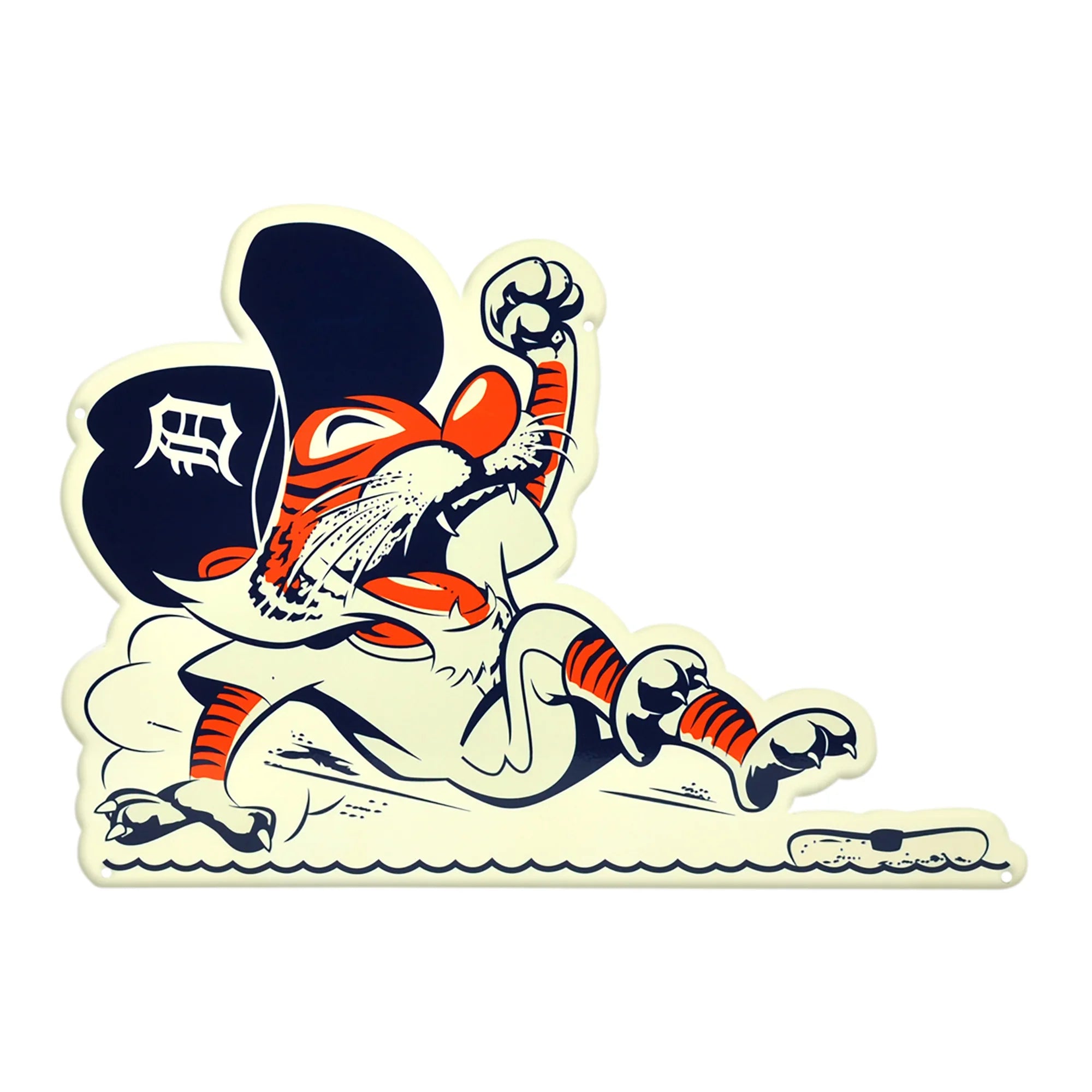 Detroit Tigers Laser Cut Steel Logo Statement Size-Sliding Kitty
